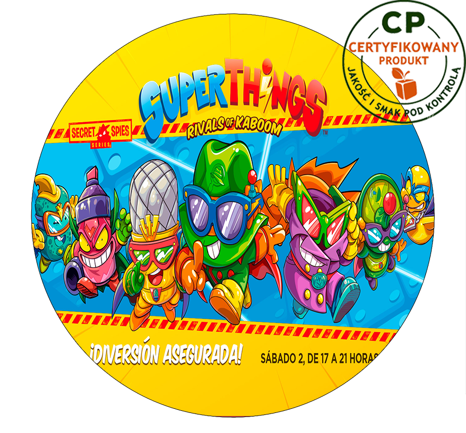 Opłatek na tort Super Things