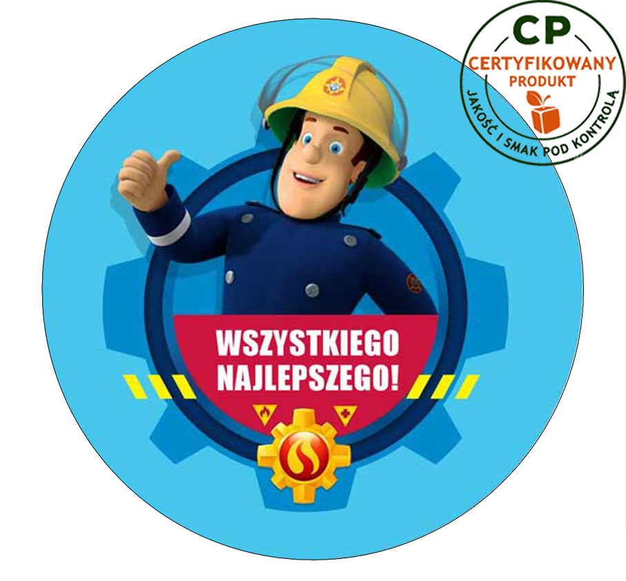 Opłatek na tort Strażak Sam