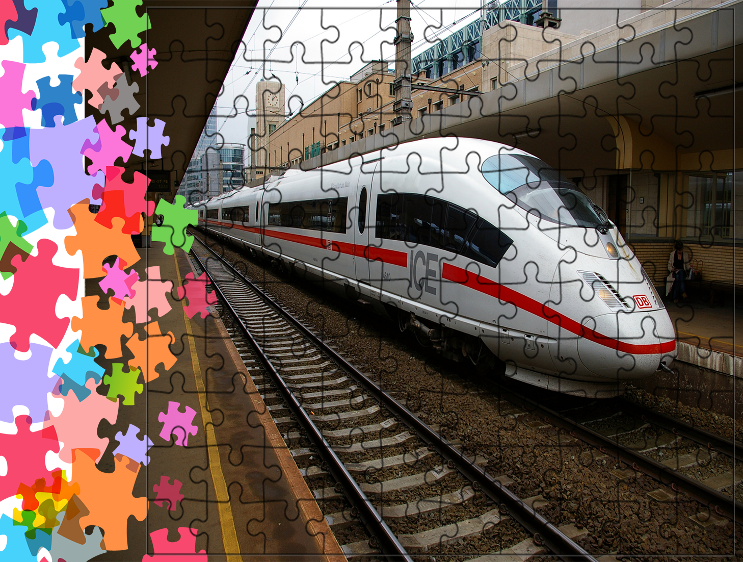Puzzle tradycyjne Pociągi - Train