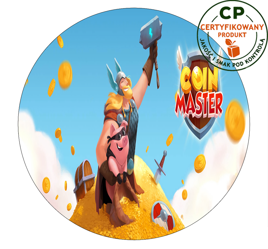 Opłatek na tort Coin Master