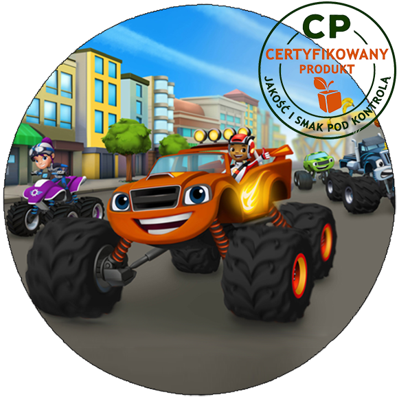 Opłatek na tort Blaze i Megamaszyny