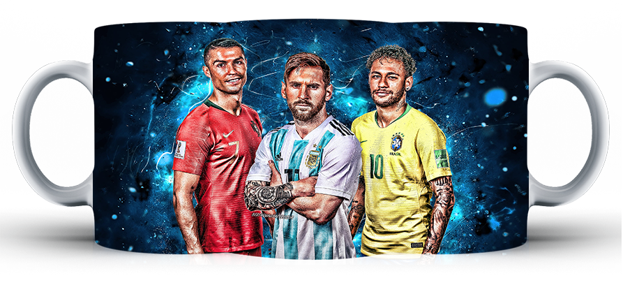 Kubek ceramiczny Messi Ronaldo Neymar