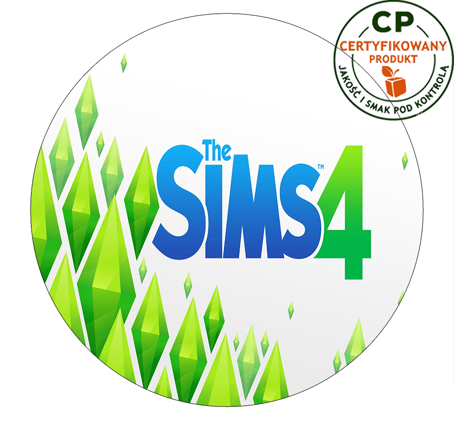 Opłatek na tort Sims