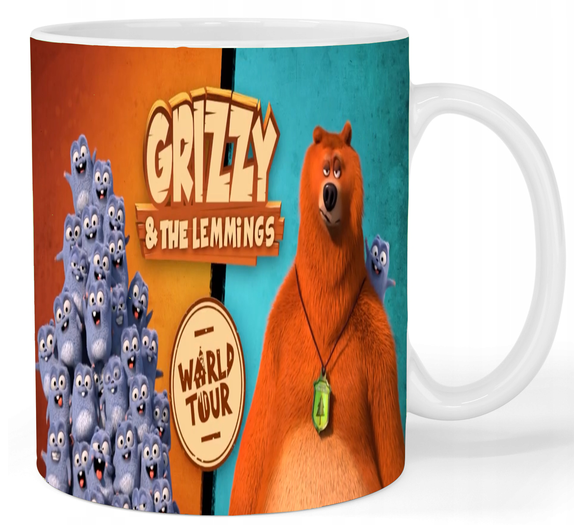 Kubek ceramiczny Grizzy i Lemingi