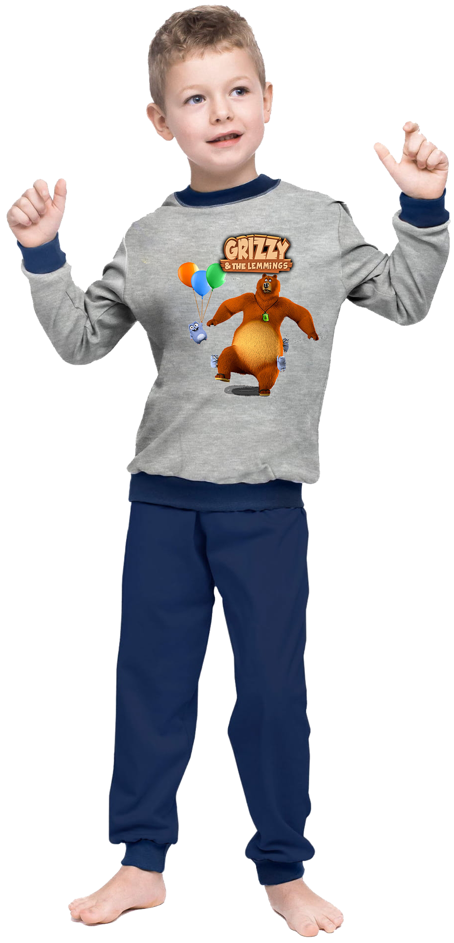 Piżama dziecięca Grizzy i Lemingi