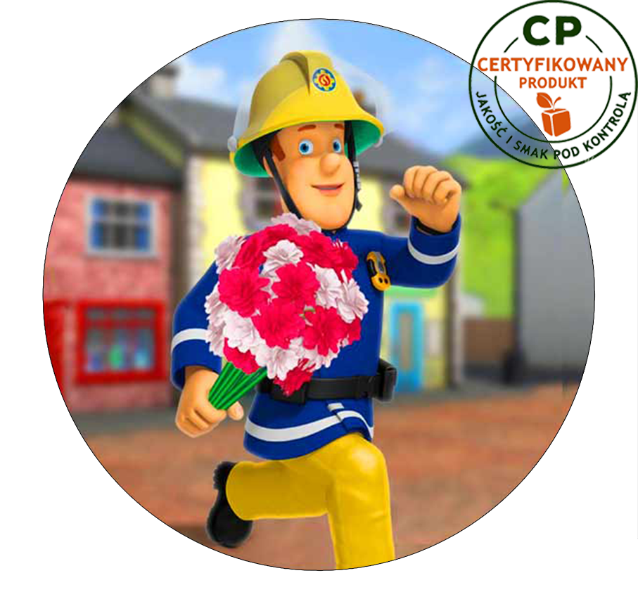 Opłatek na tort Strażak Sam