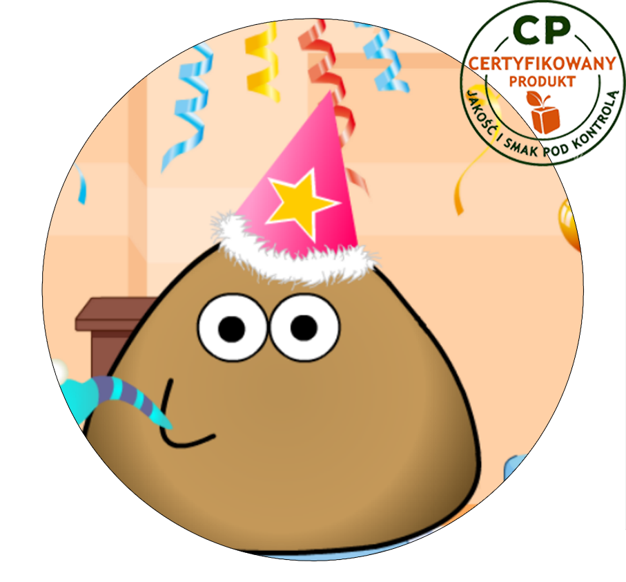 Opłatek na tort Pou