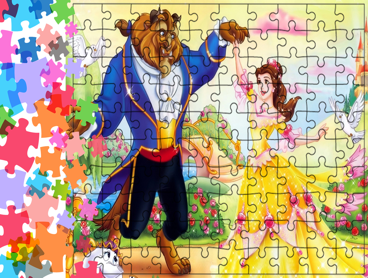 Puzzle tradycyjne - Piękna i Bestia