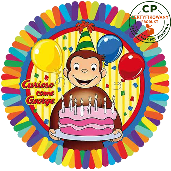 Opłatek na tort Ciekawski George
