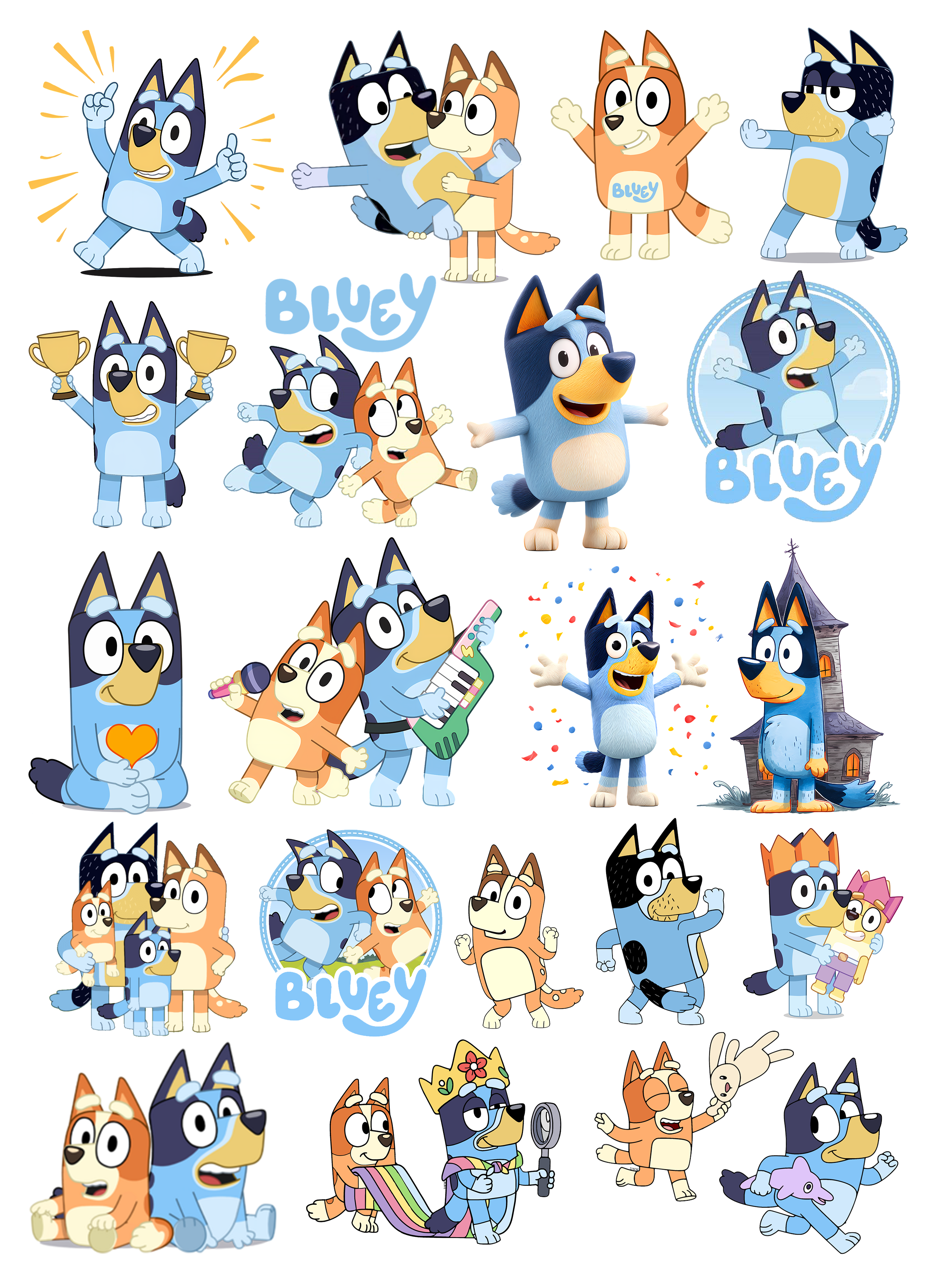 Duży Zestaw Mega Tatuaży zmywalnych - Bluey