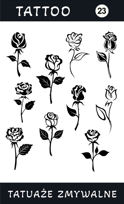 Tatuaże zmywalne Róże