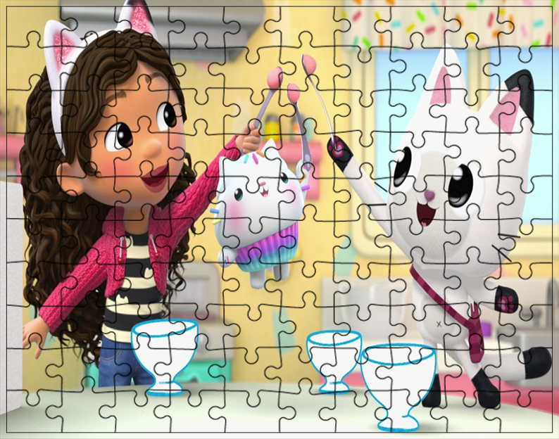 Puzzle Koci Domek Gabi