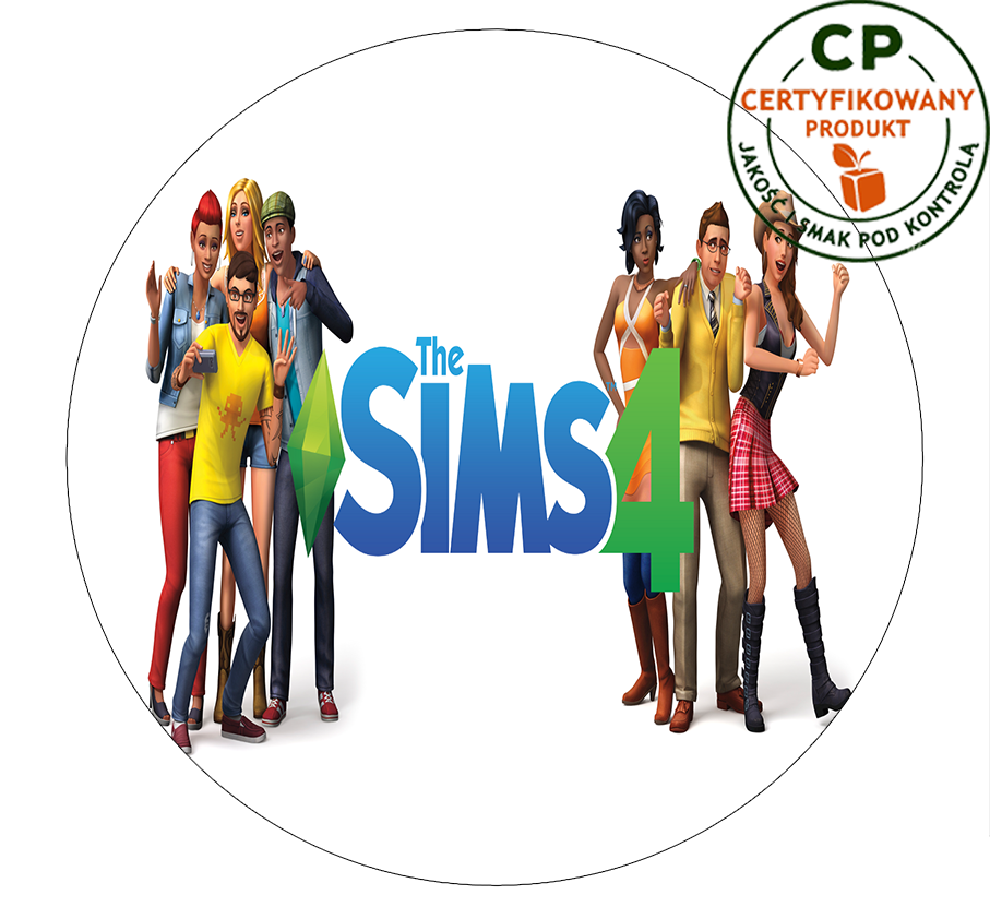 Opłatek na tort Sims