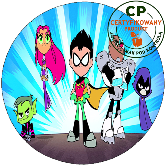 Opłatek na tort Młodzi Tytani