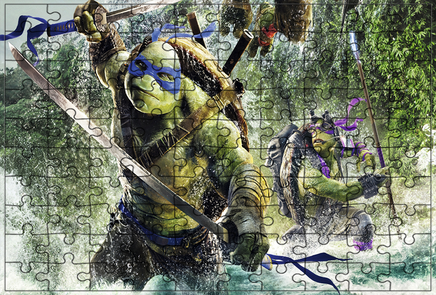Puzzle Żółwie Ninja