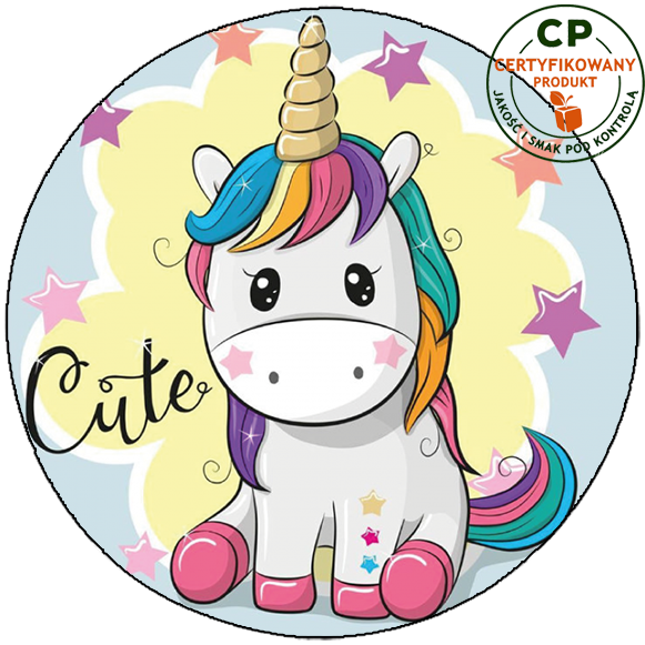 Opłatek na tort Jednorożec