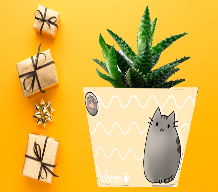 Doniczka do kwiatów/roślin - Pusheen - Kotek