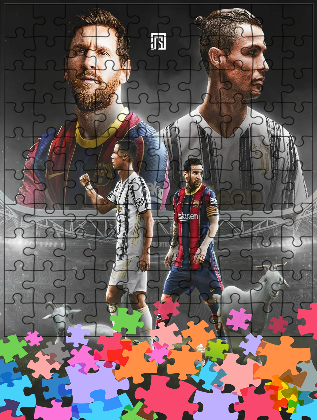 Puzzle tradycyjne - Ronaldo Messi Neymar