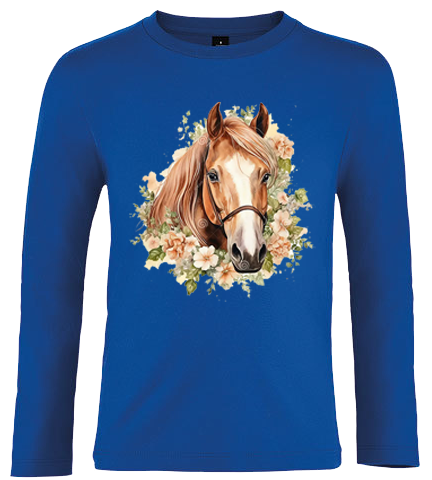 Bluzka z długim rękawem Konie