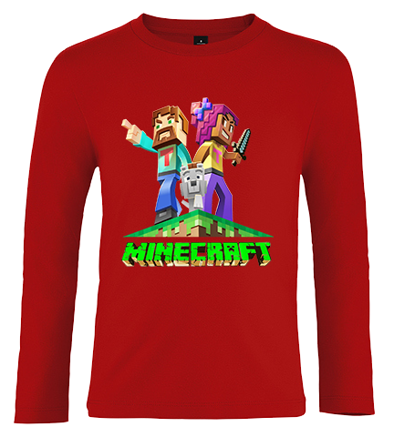 Koszulka z dł.rękaw. Minecraft