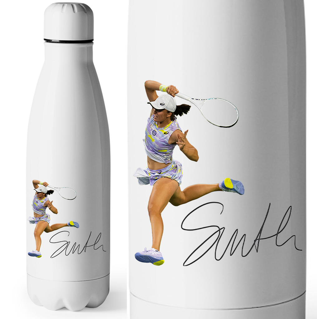 Termos - Butelka Termiczna - Iga Świątek z autografem - dla fana
