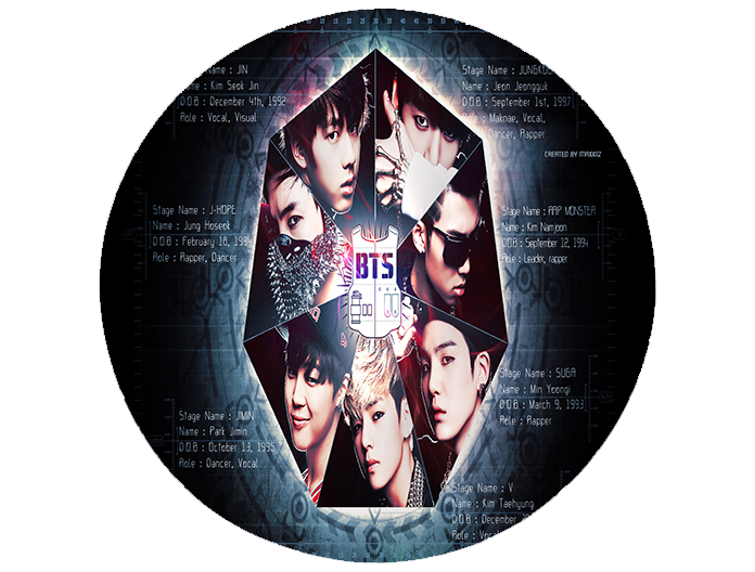 Opłatek na tort BTS