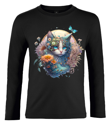 Bluzka tshirt z długim rękawem Kot