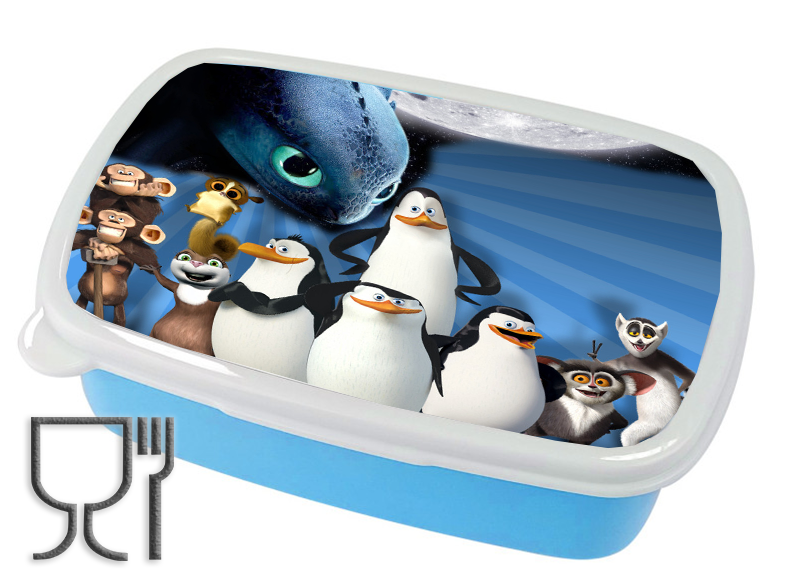 Pojemnik śniadaniowy - Lunchbox - Pingwiny z Madagaskaru