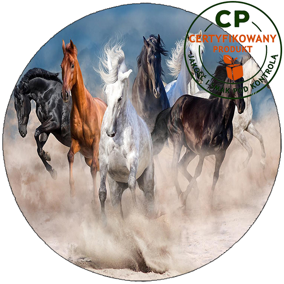 Opłatek na tort Konie