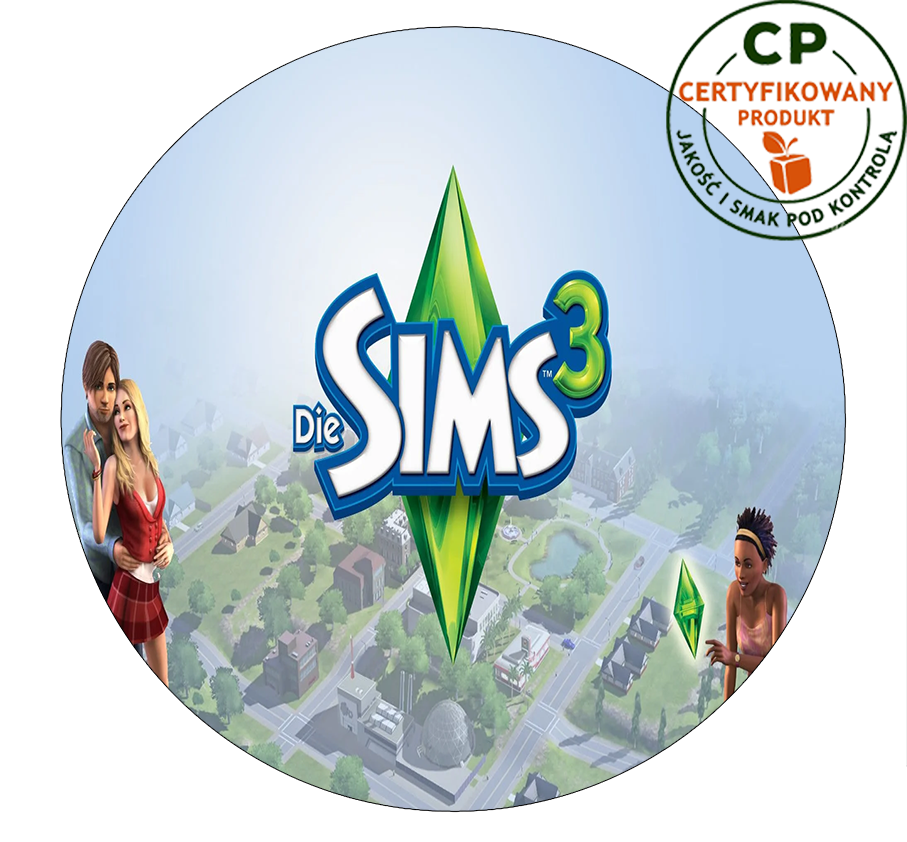 Opłatek na tort Sims