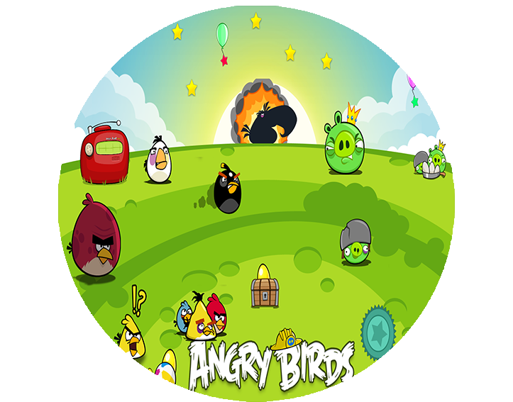 Opłatek na tort Angry Birds