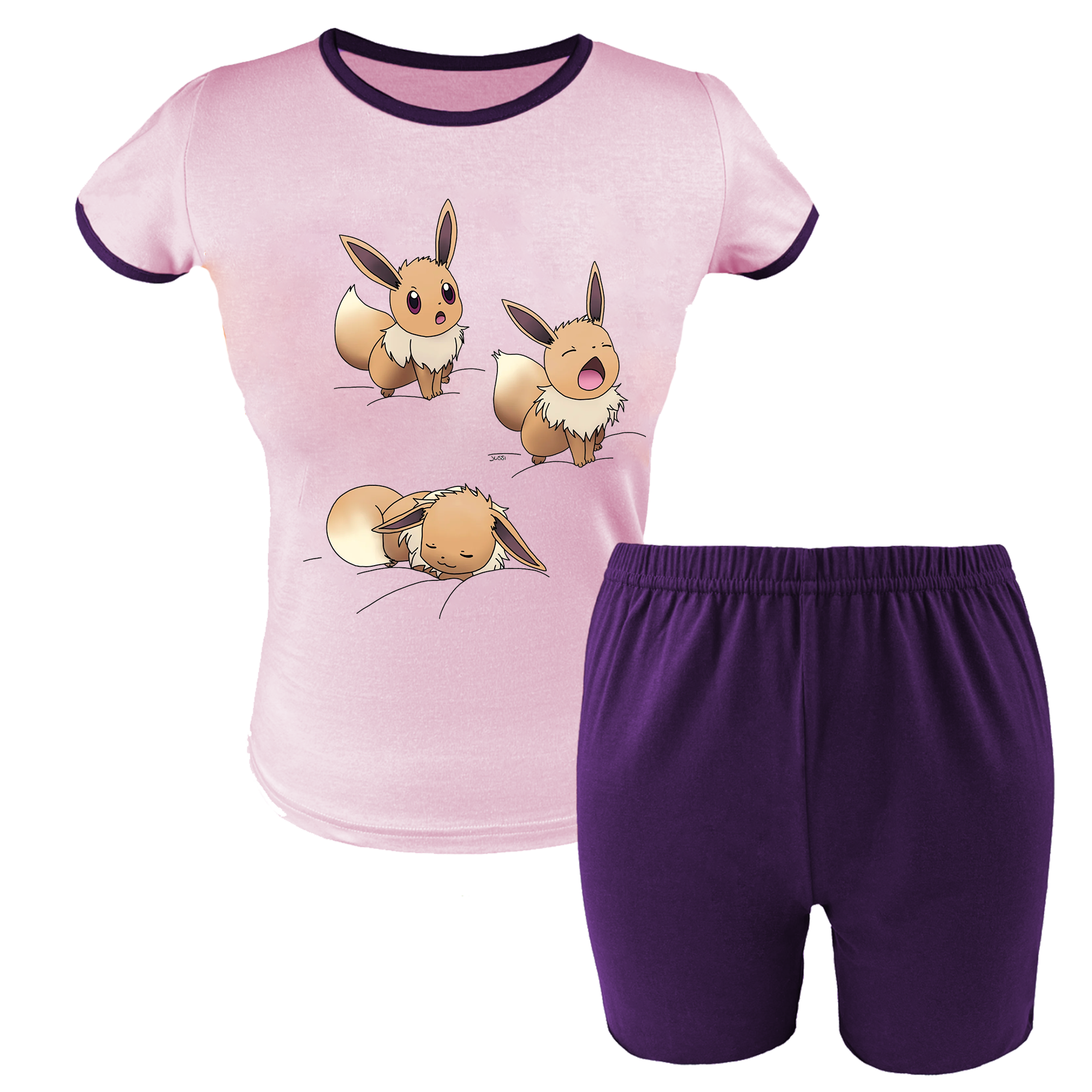 Krótka Piżama dziecięca Pokemon Eevee