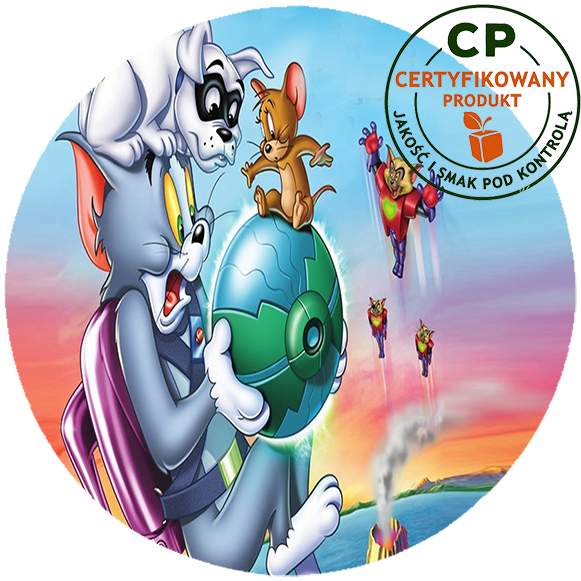 Opłatek na tort Tom i Jerry