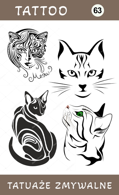 Tatuaże zmywalne Koty