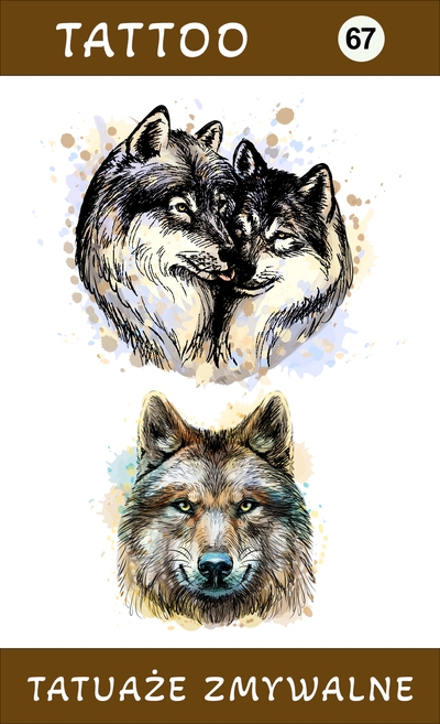 Tatuaże zmywalne Wilki