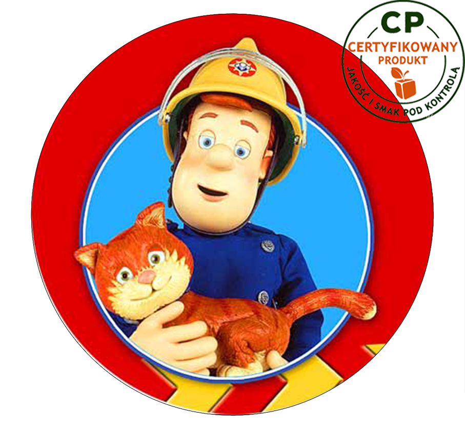 Opłatek na tort Strażak Sam