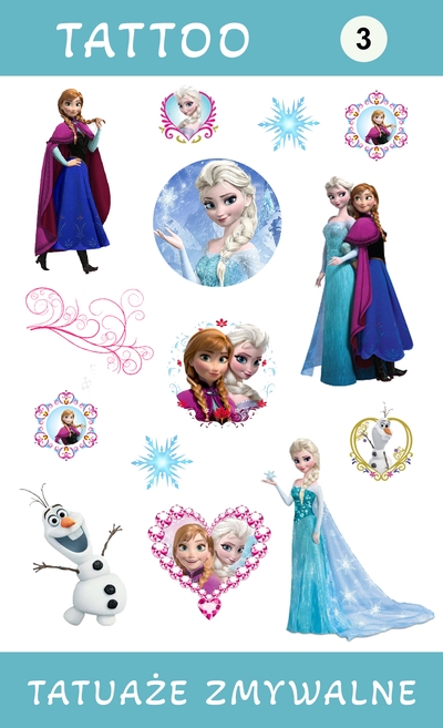 Tatuaże zmywalne Kraina Lodu