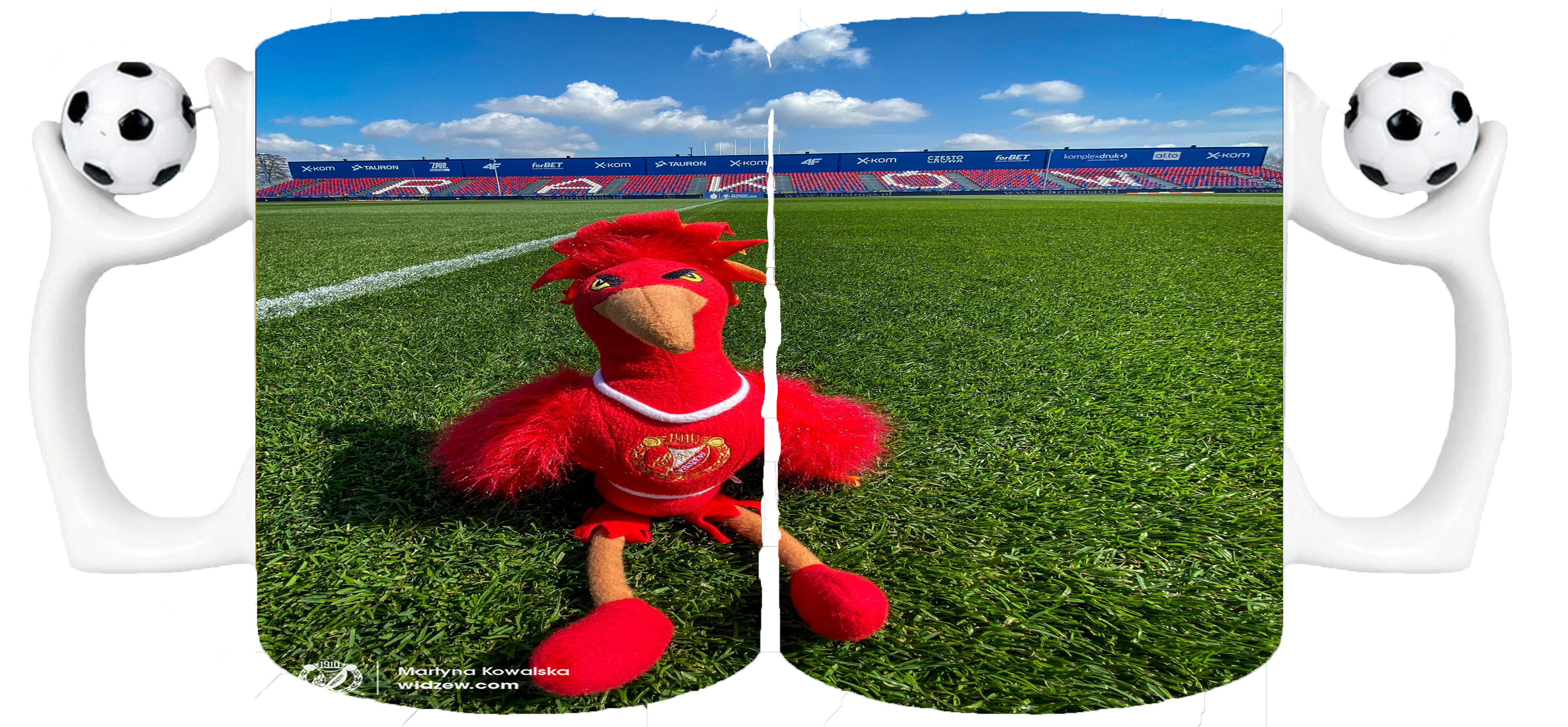 Kubek z piłką dla Fana Widzew Łódź