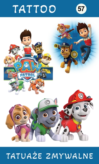 Tatuaże zmywalne Psi Patrol