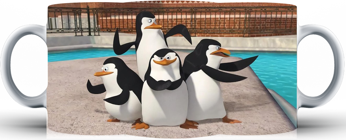 Kubek ceramiczny Pingwiny z Madagaskaru