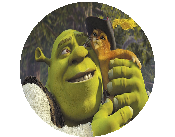 Opłatek na tort Shrek