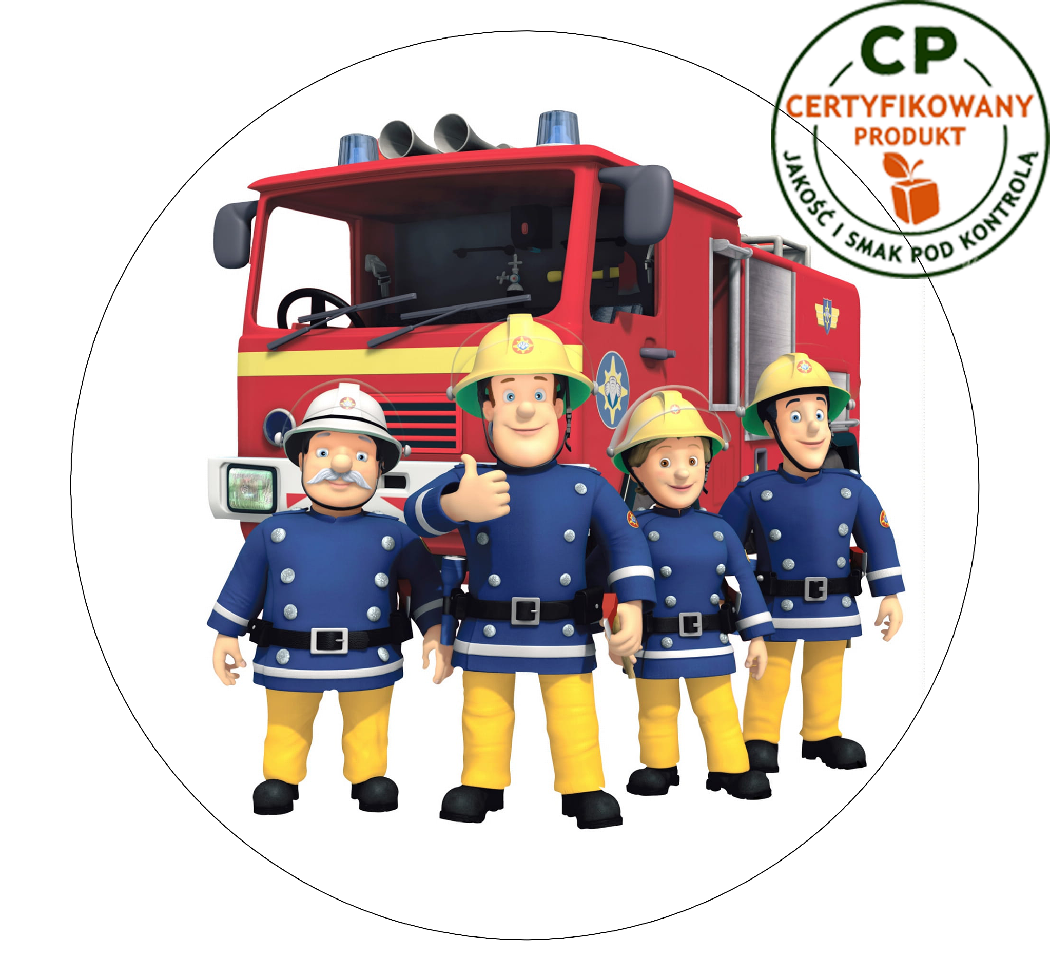 Opłatek na tort Strażak Sam