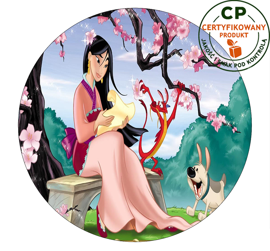 Opłatek na tort Mulan