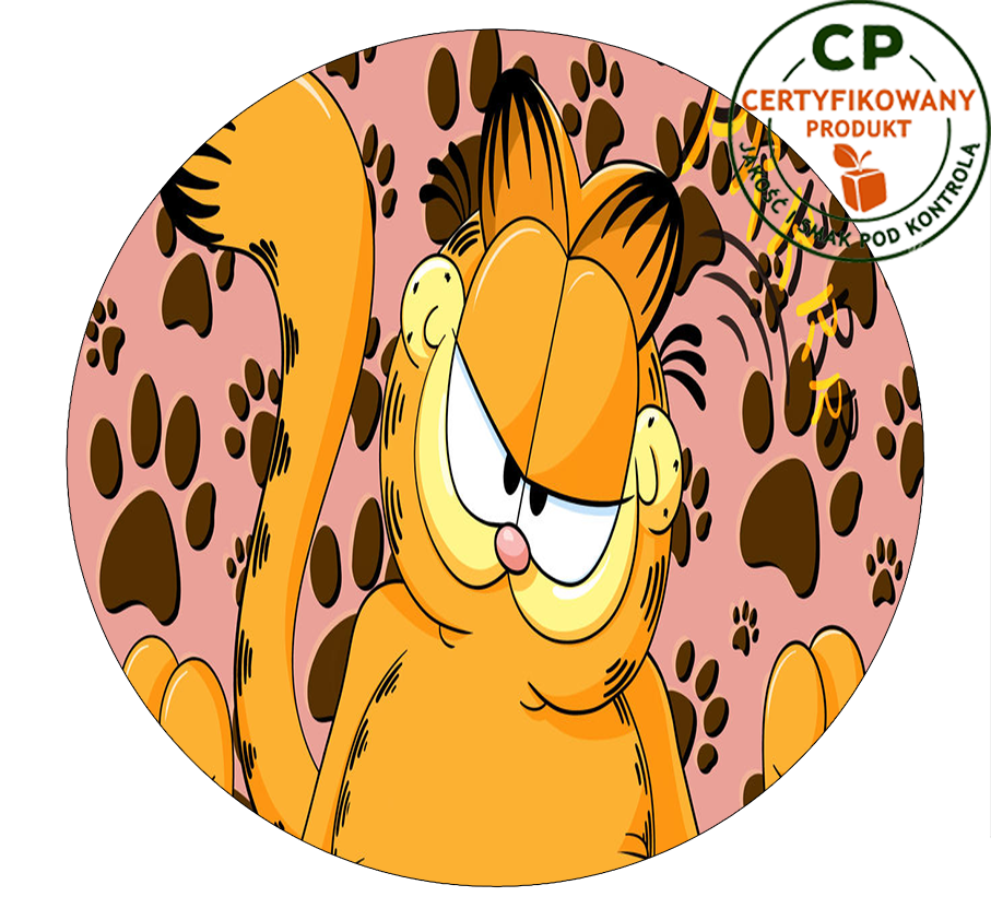 Opłatek na tort Garfield