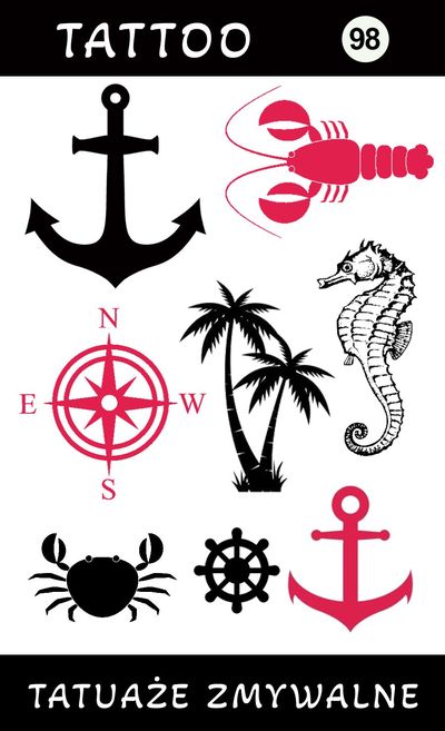 Tatuaże zmywalne Morskie