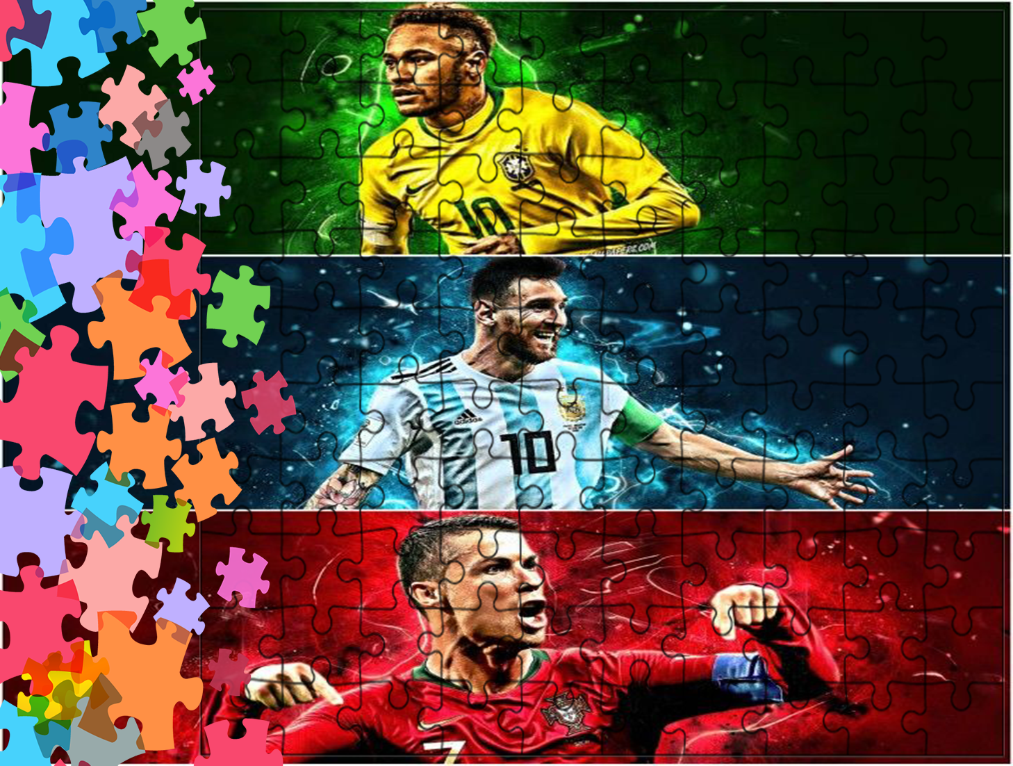 Puzzle tradycyjne - Ronaldo Messi Neymar