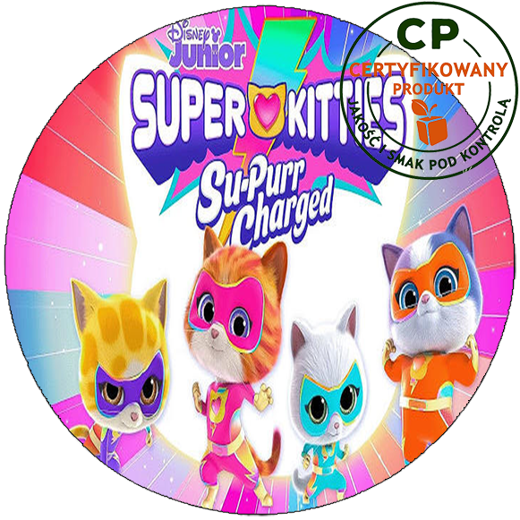Opłatek na tort - SuperKoty - SuperKitties