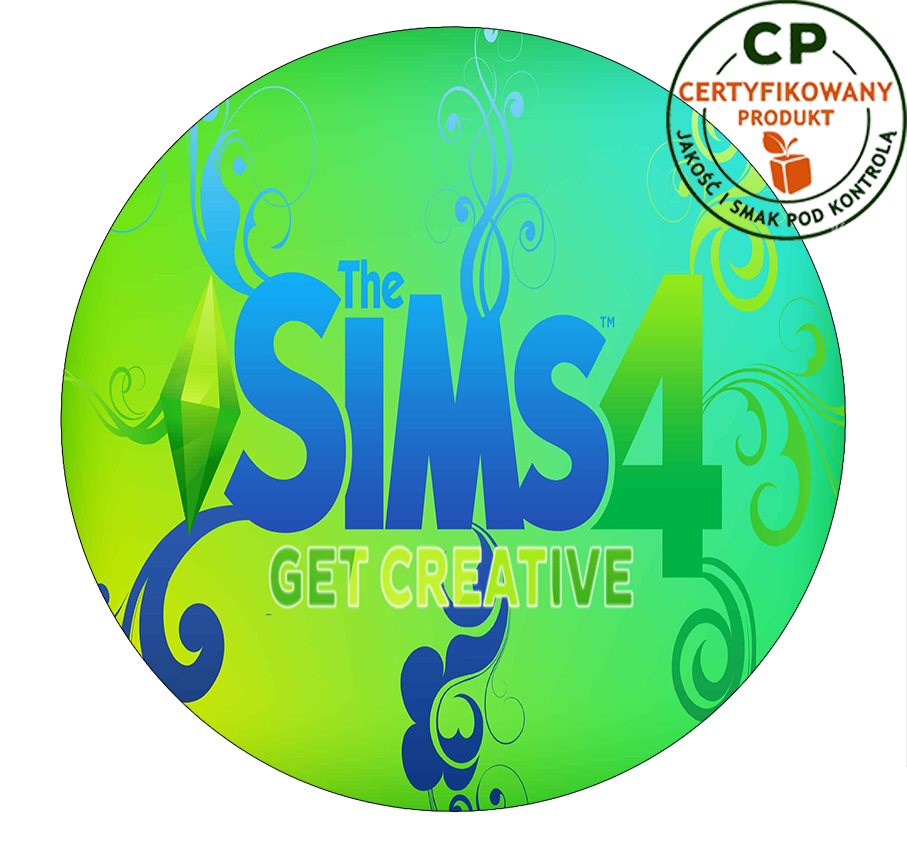 Opłatek na tort Sims