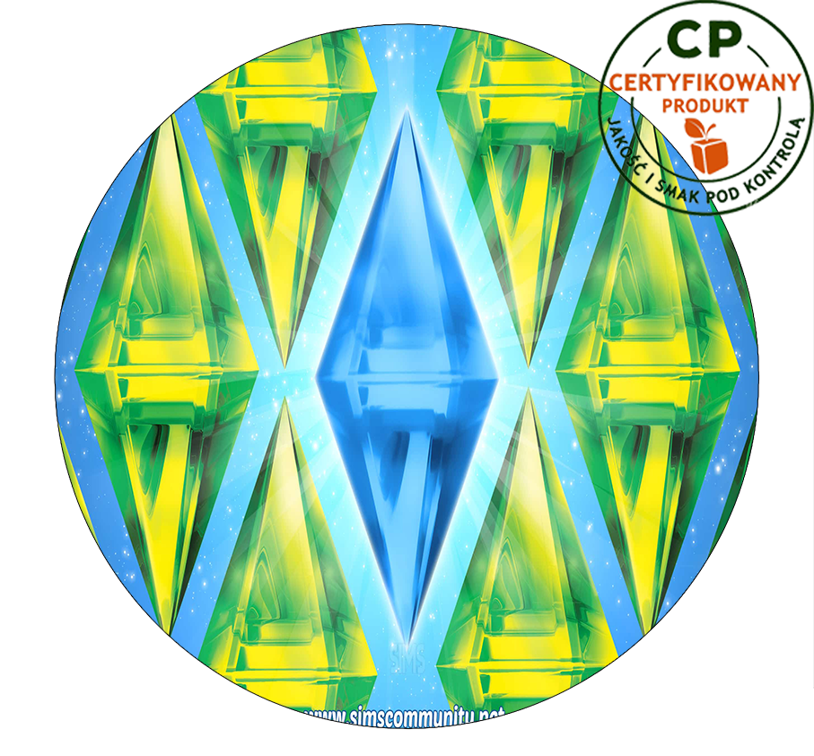 Opłatek na tort Sims