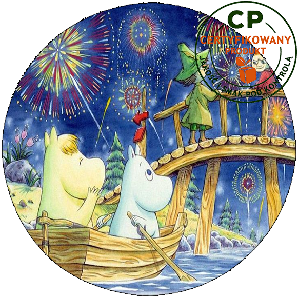 Opłatek waflowy na tort - Muminki